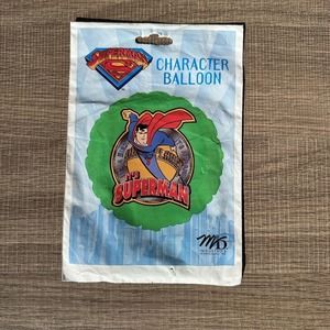 Vintage M & D Industries 1997‎ Superman Character Balloon Superhero Multicolor